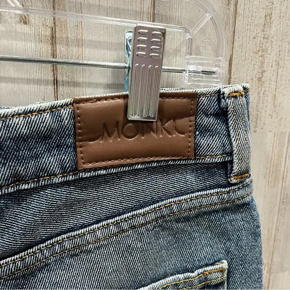 Monki (ASOS) Denim High Rise Shortie Shorts Womens Size 28/6
